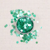 jade green sequins, green iridescent sequins