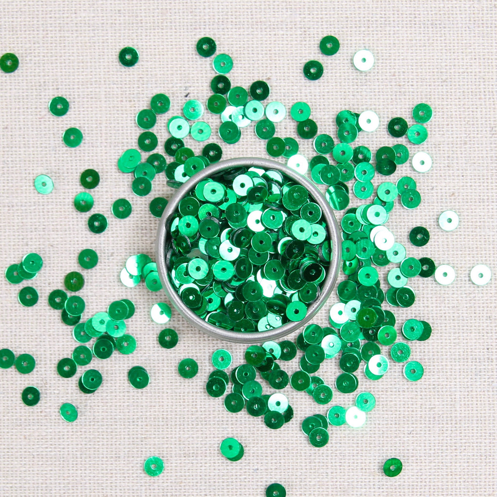Kelly green sequins, Kelly green, metallic green sequins, green sequins