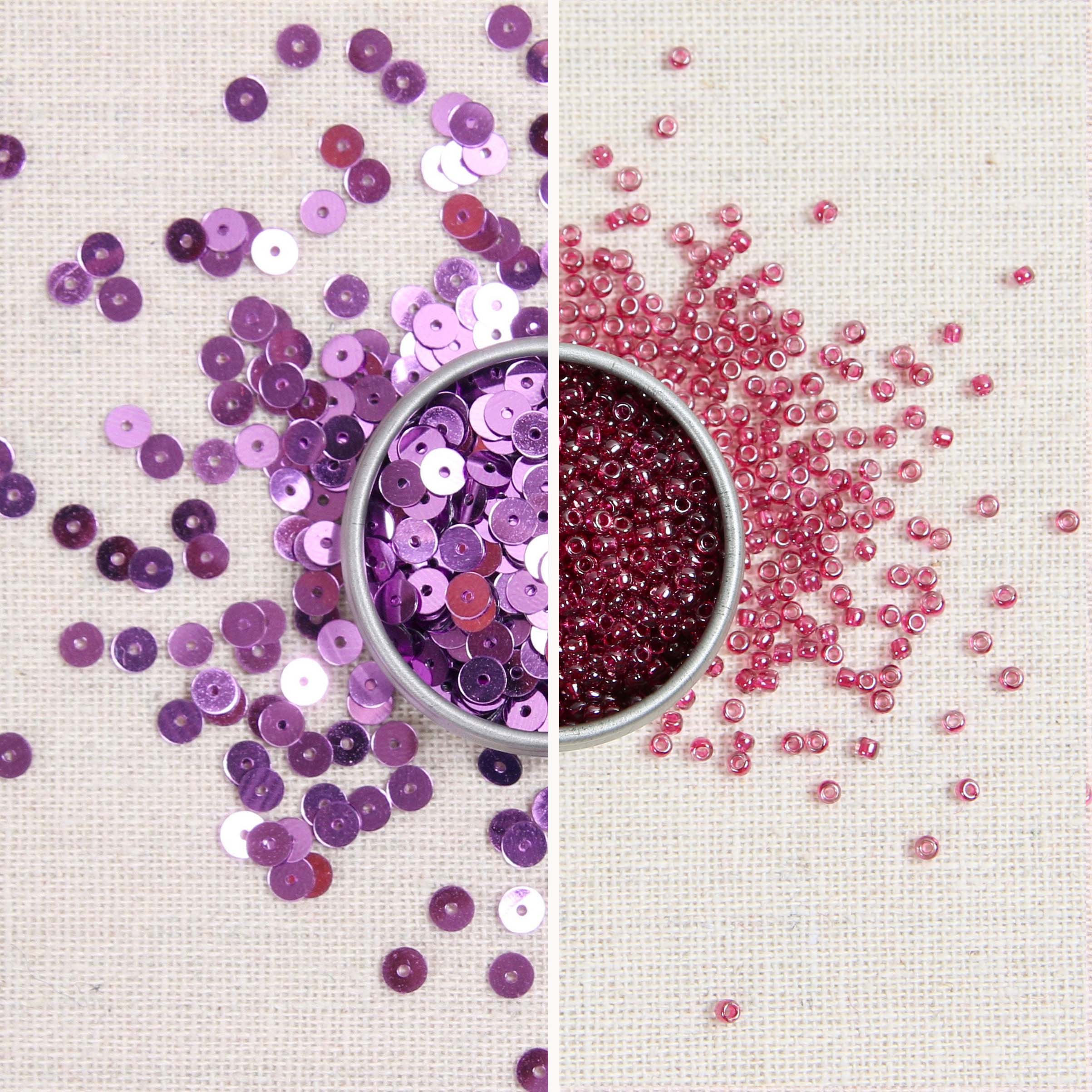 Metallic Sequins or Beads: Lilac