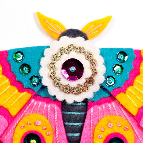 Pink Moth Felt Ornament Kit – Benzie Design