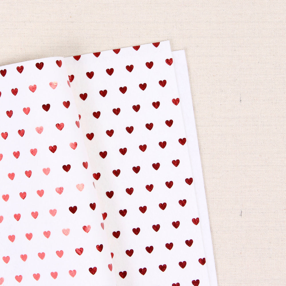 Metallic Red Heart Felt  Felt hearts, Felt sheets, Rainbow stripes