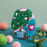 Monstera Felt Craft Brooch Kit