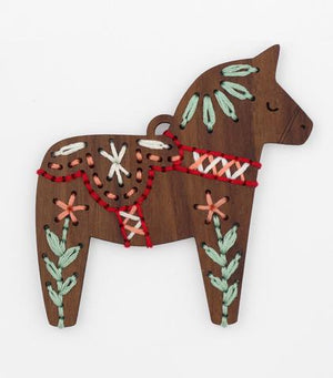 Dala Horse - DIY Stitched Ornament Kit