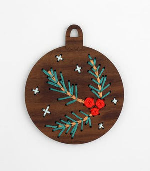 Pine Branch - DIY Stitched Ornament Kit