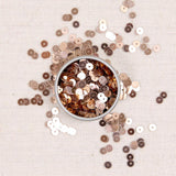 Metallic Sequins or Beads: Rose Gold