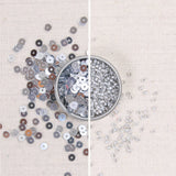 Metallic Sequins or Beads: Silver