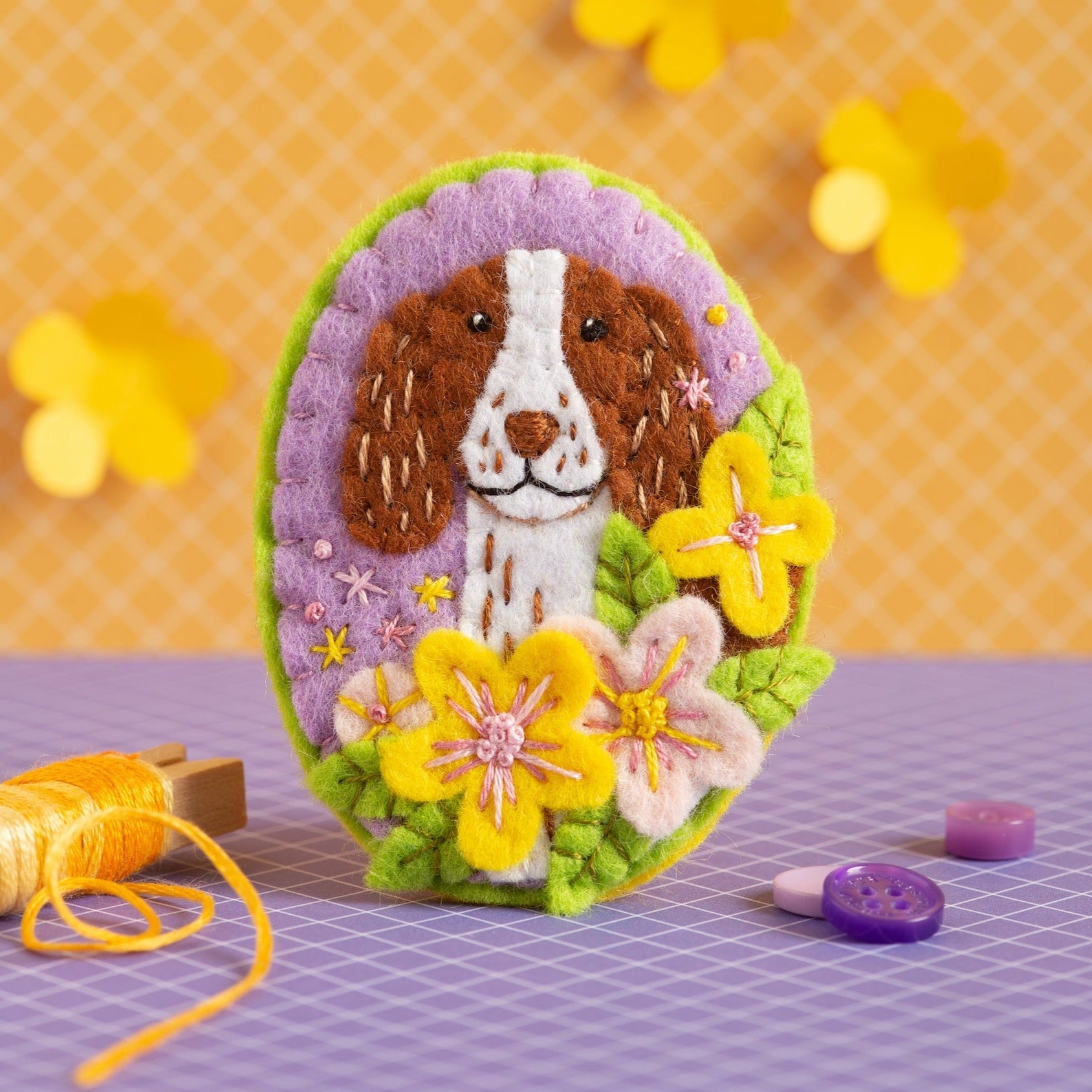 Springer Spaniel Brooch Felt Craft Kit