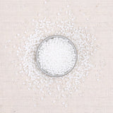 white seed beads