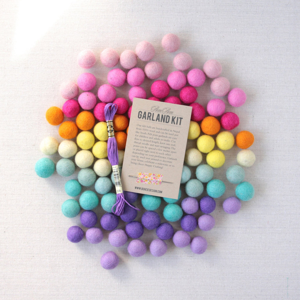 Confetti Felt Balls - 100% Wool Felt Balls - 50 Wool Felt Balls -2cm Felt  Balls - Party Felt Balls - Happy Colors - Party Felt Ball Garland