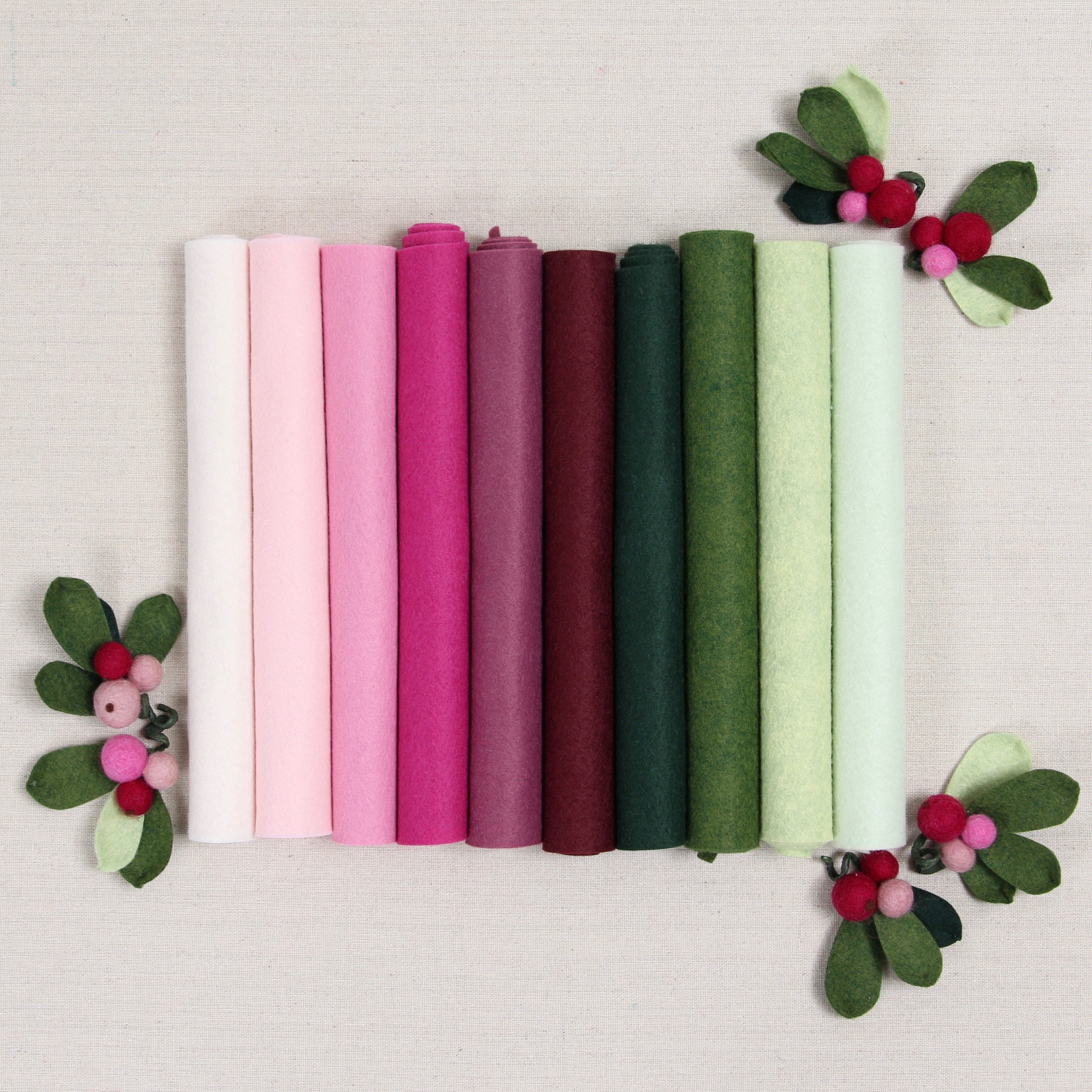 Evergreen Wool Blend Felt