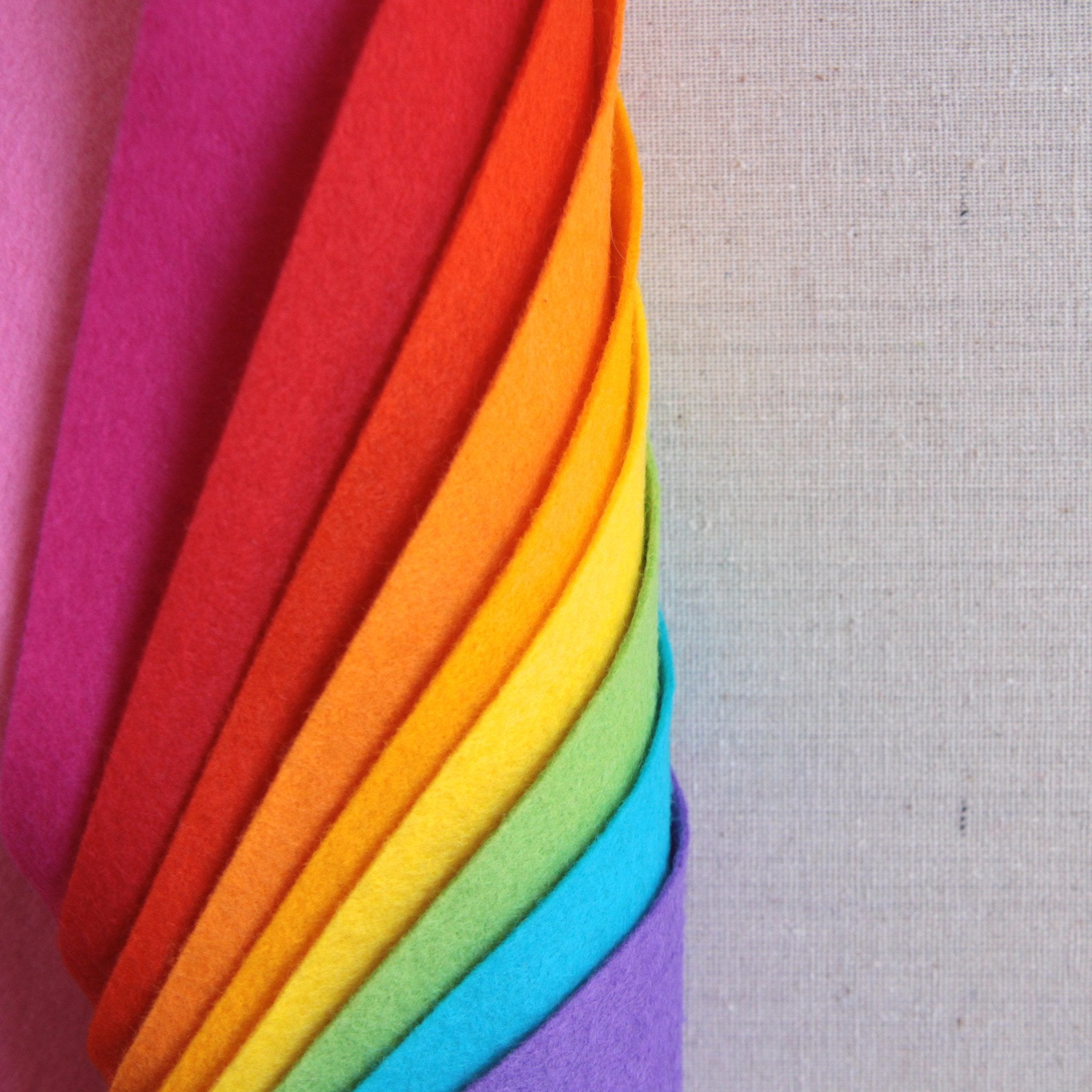 Tangerine Wool Blend Felt