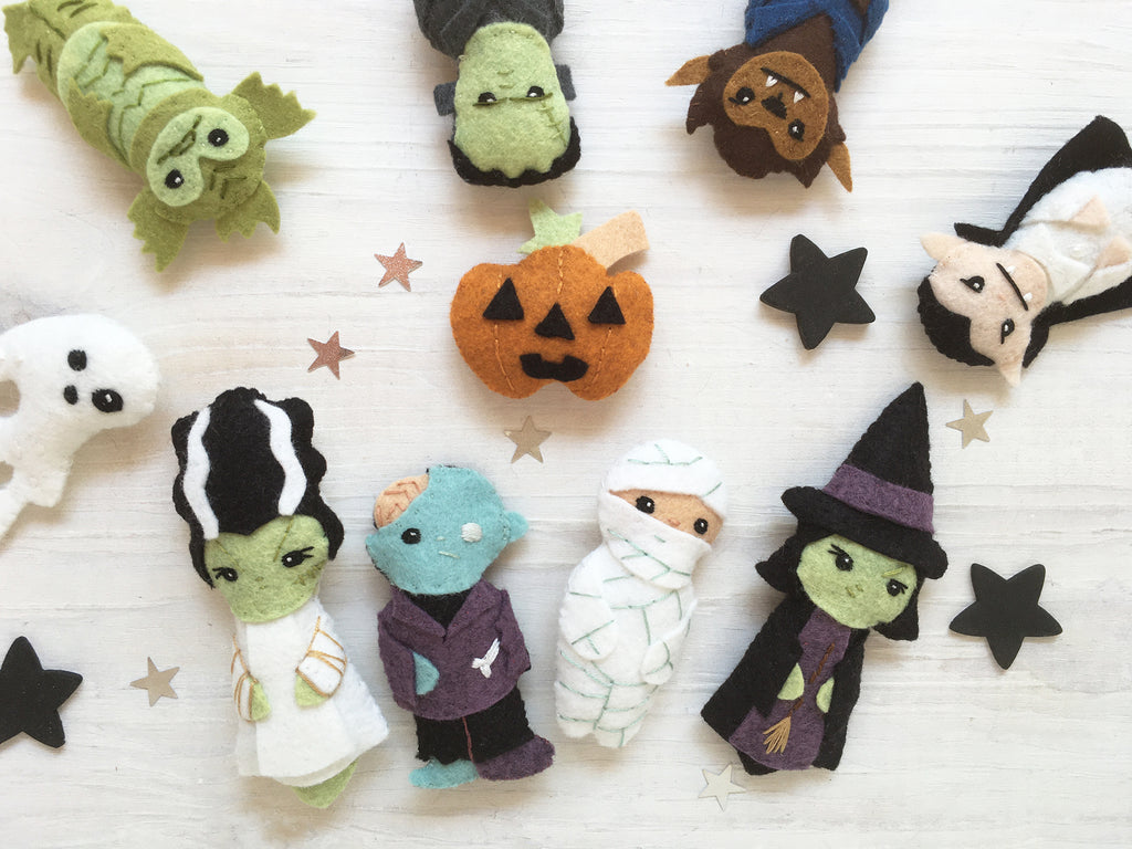 Classic Movie Monsters Felt Pattern