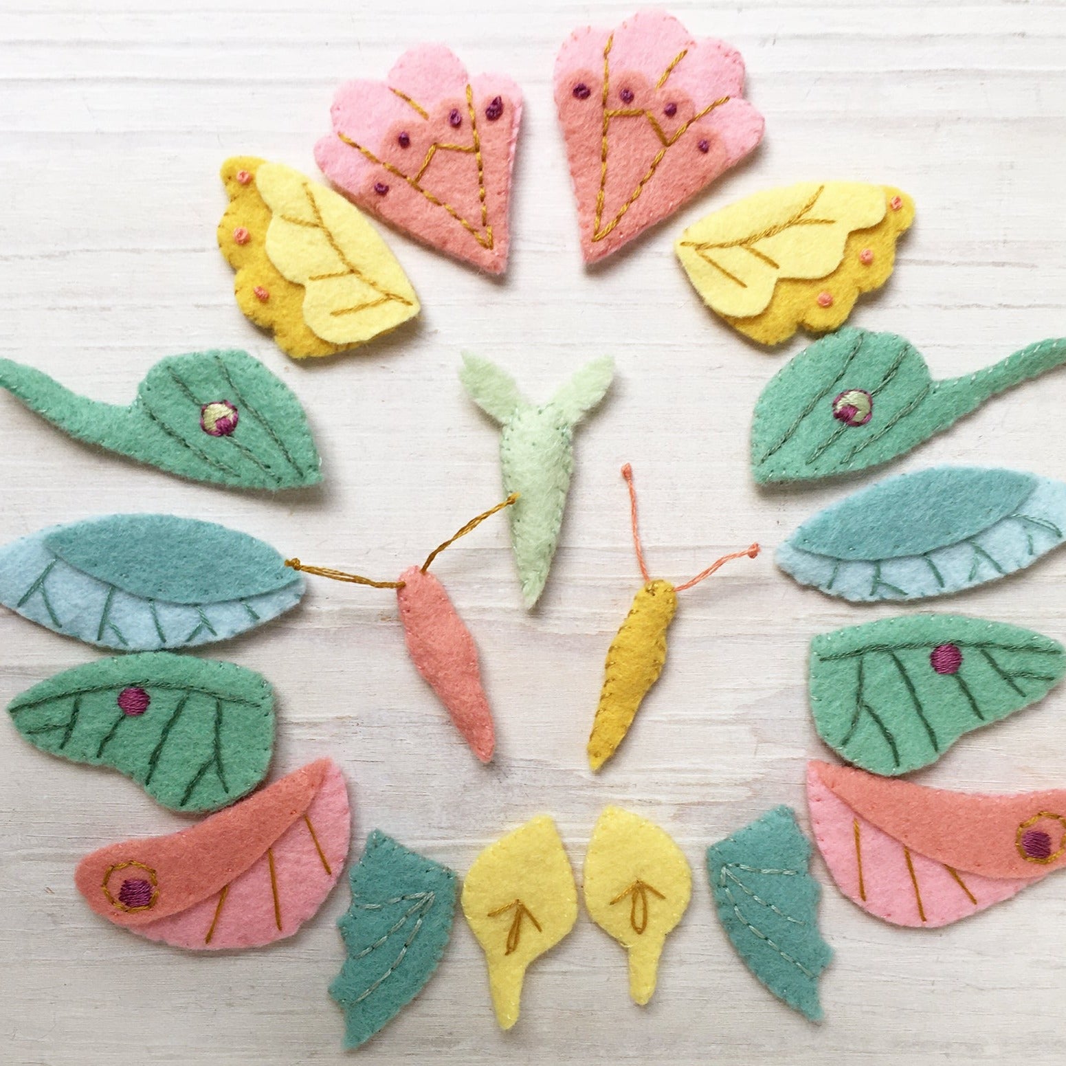Butterflies and Moths Felt Pattern