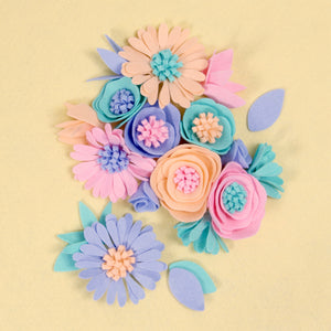 Big Felt-Fetti Flower Bouquet, die cut shapes