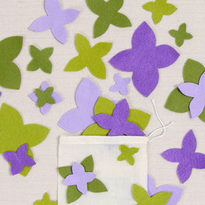 Felt-fetti Flower Sepals, die cut shapes