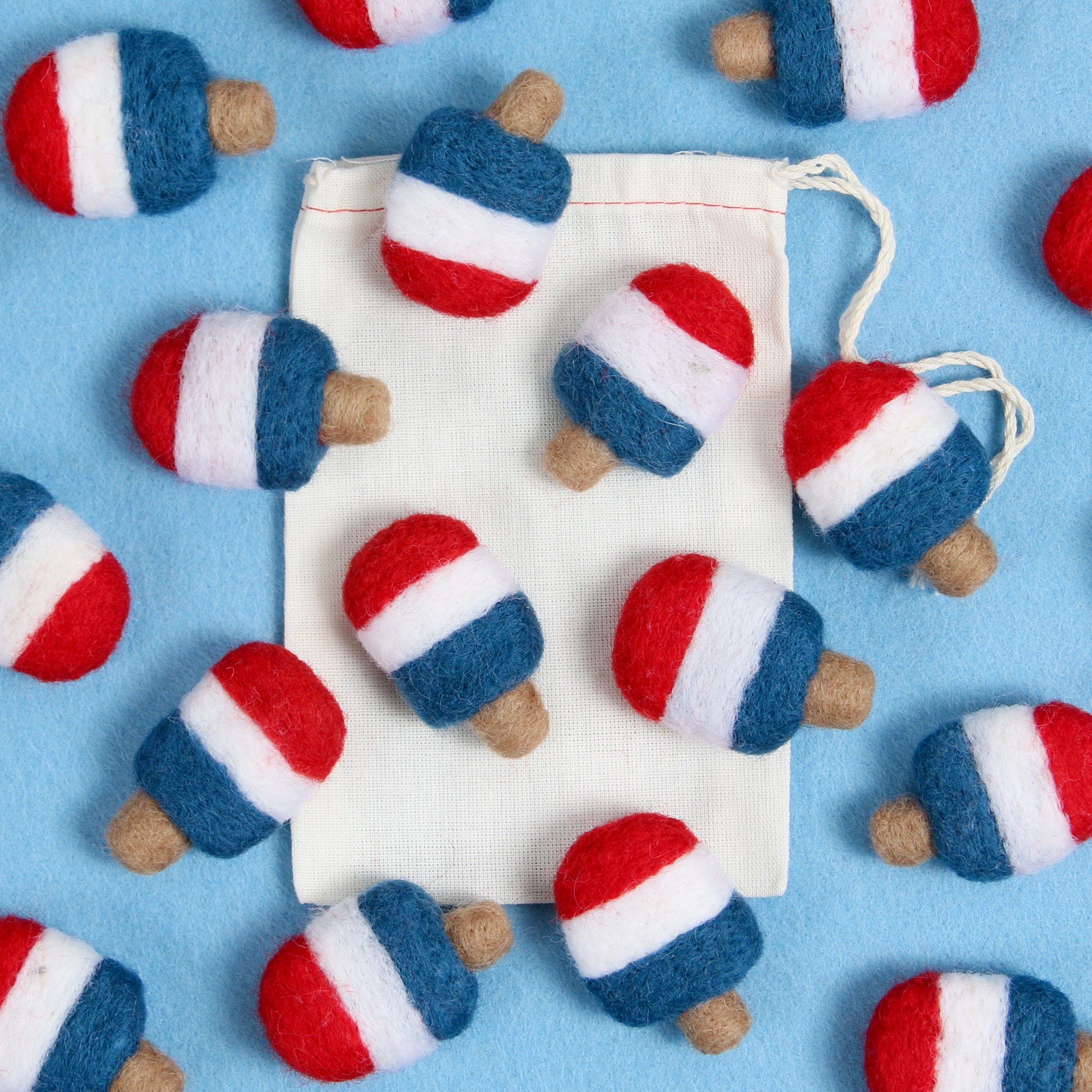 Red, White + Blue Popsicles