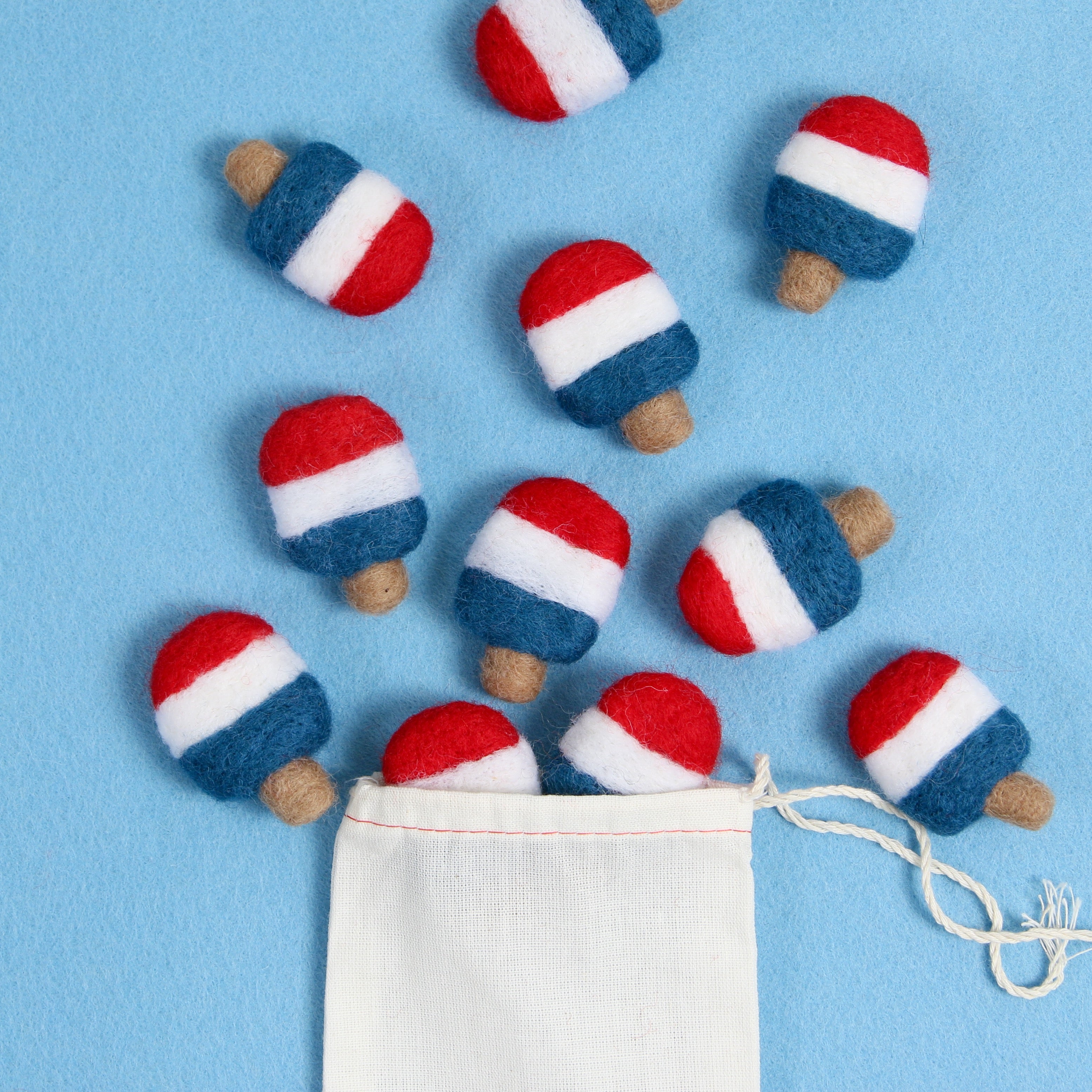 Red, White + Blue Popsicles