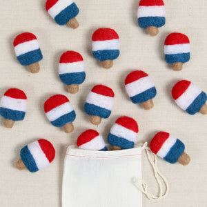 Red, White + Blue Popsicles