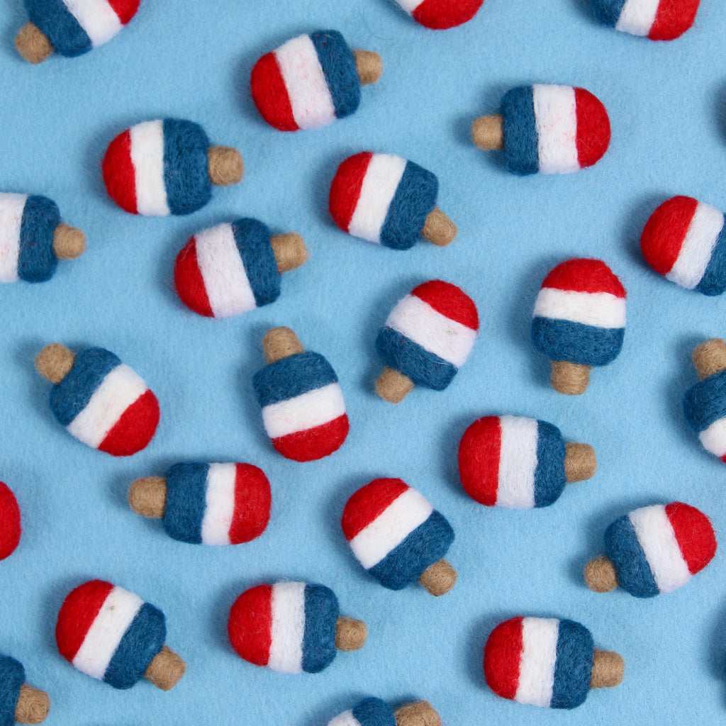 Red, White + Blue Popsicles