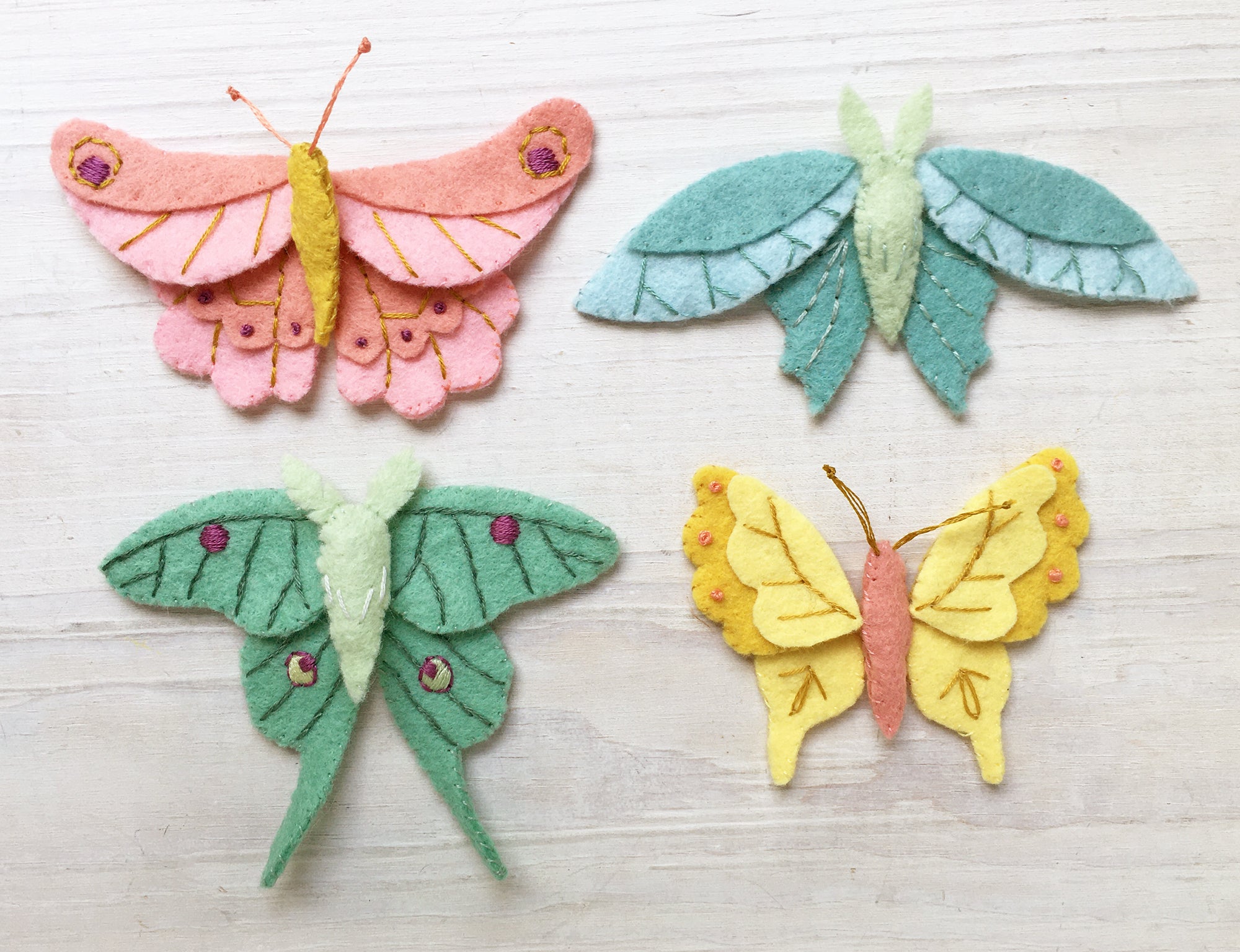 Butterflies and Moths Felt Pattern