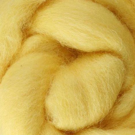 butter wool roving, yellow wool roving, needle felting, wool roving