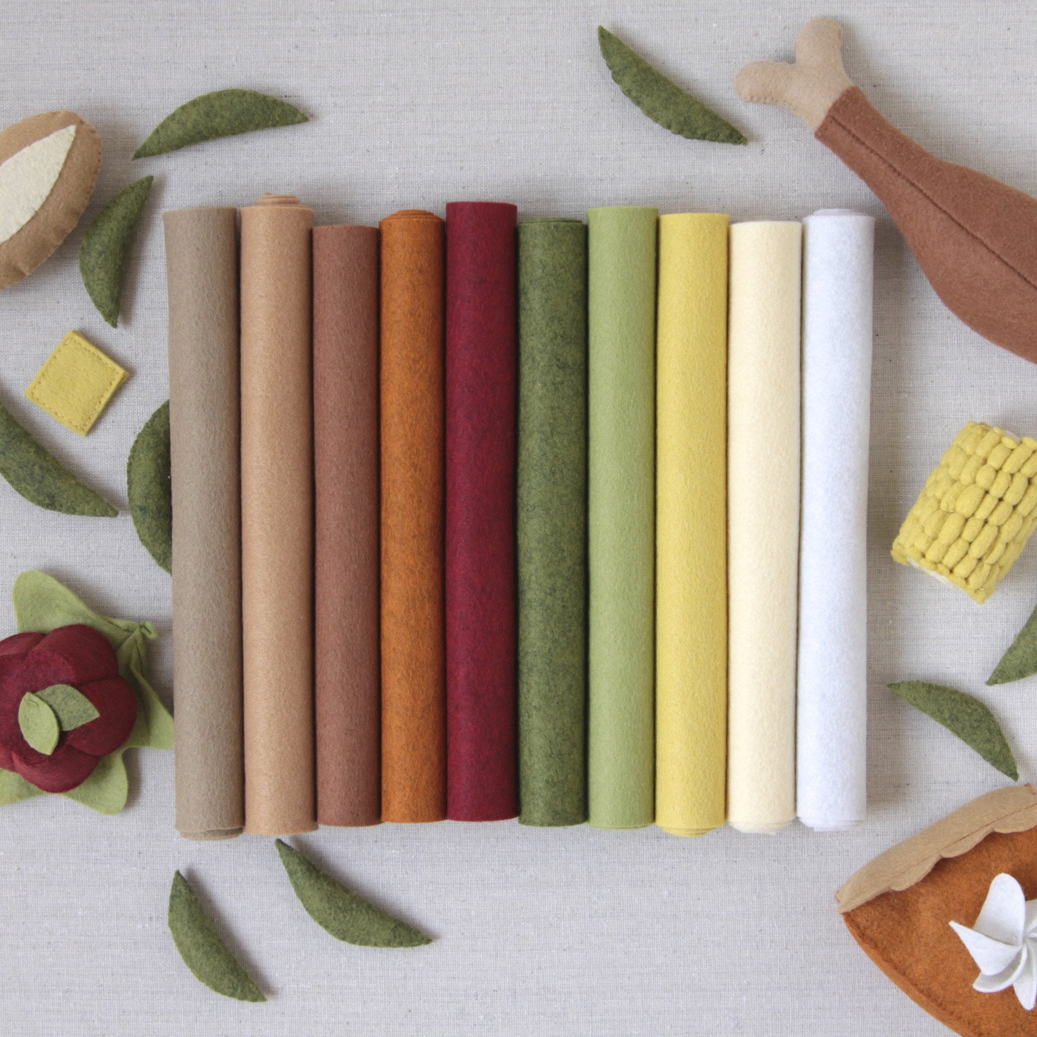 Zucchini Wool Blend Felt