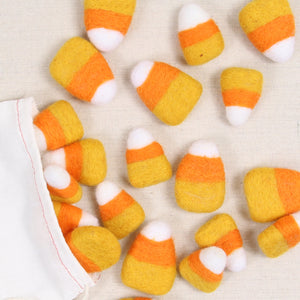 Candy Corn Felted Shapes