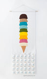 sugar house shop, countdown calendar, ice cream felt craft