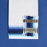 blue embroidery floss palette, marine blue, Pantone color of the year 2020