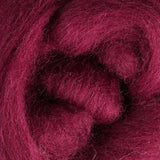 Burgundy Corriedale Roving, 1oz