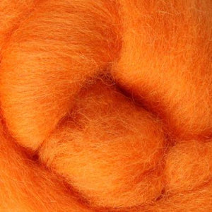 Tangerine Corriedale Roving, 1oz