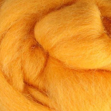 Golden wool roving, Corriedale wool roving, needle felting
