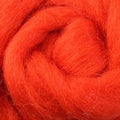 pumpkin wool roving, orange wool roving, wet felting, needle felting