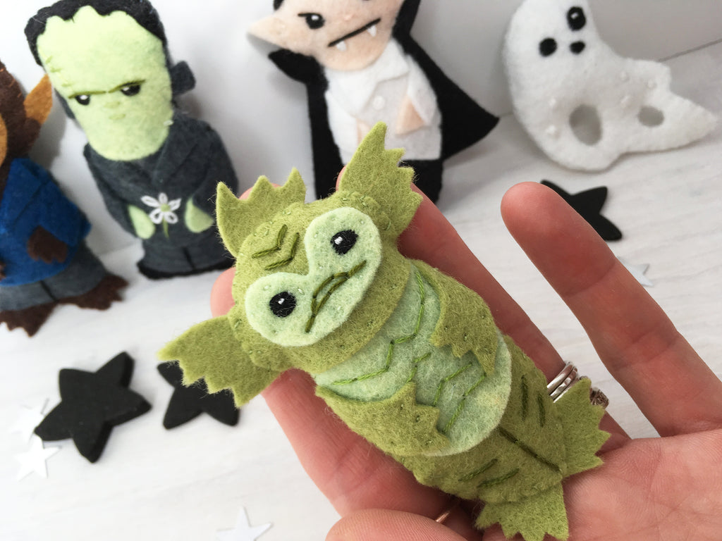 Classic Movie Monsters Felt Pattern