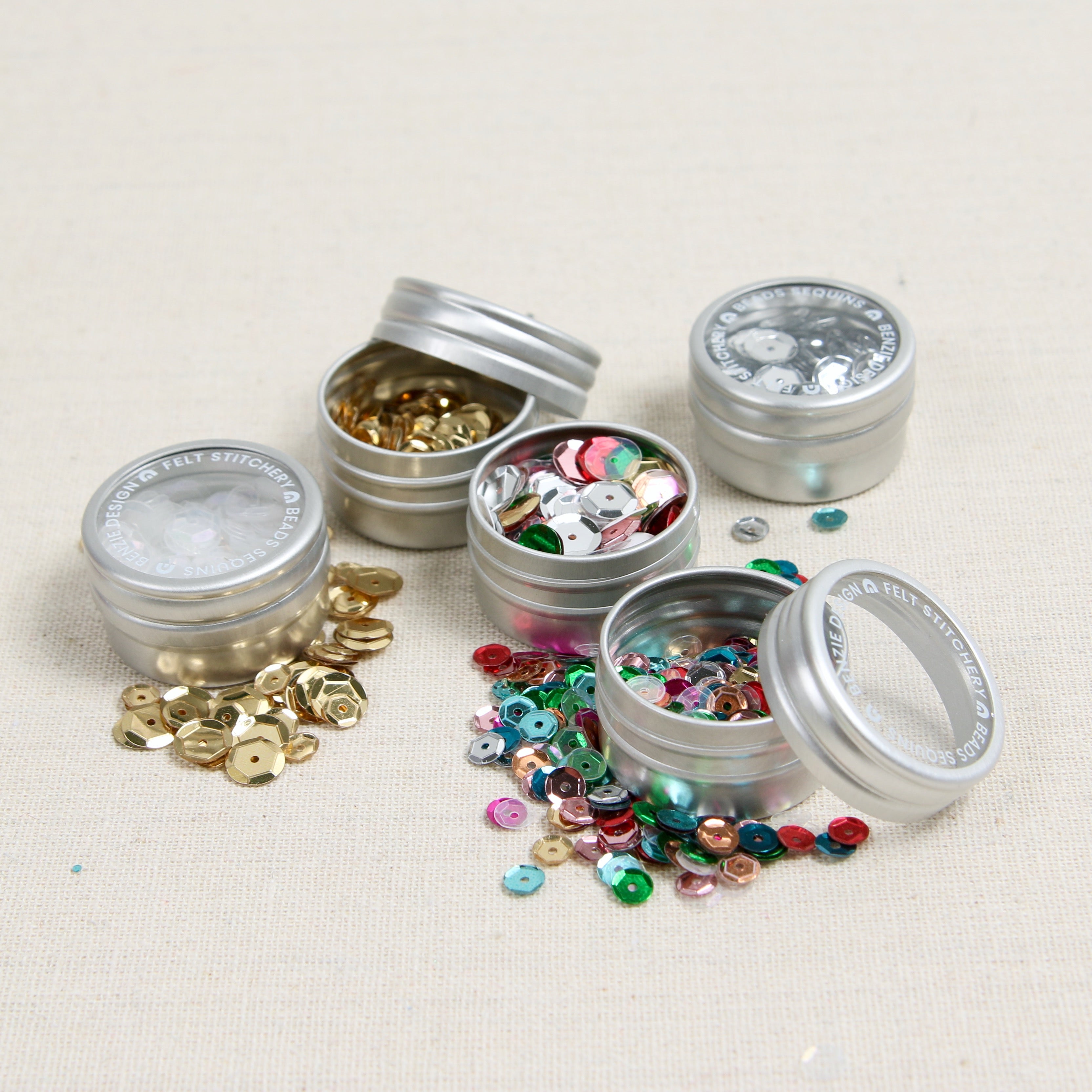 Cupped Sequins, 5mm mixed