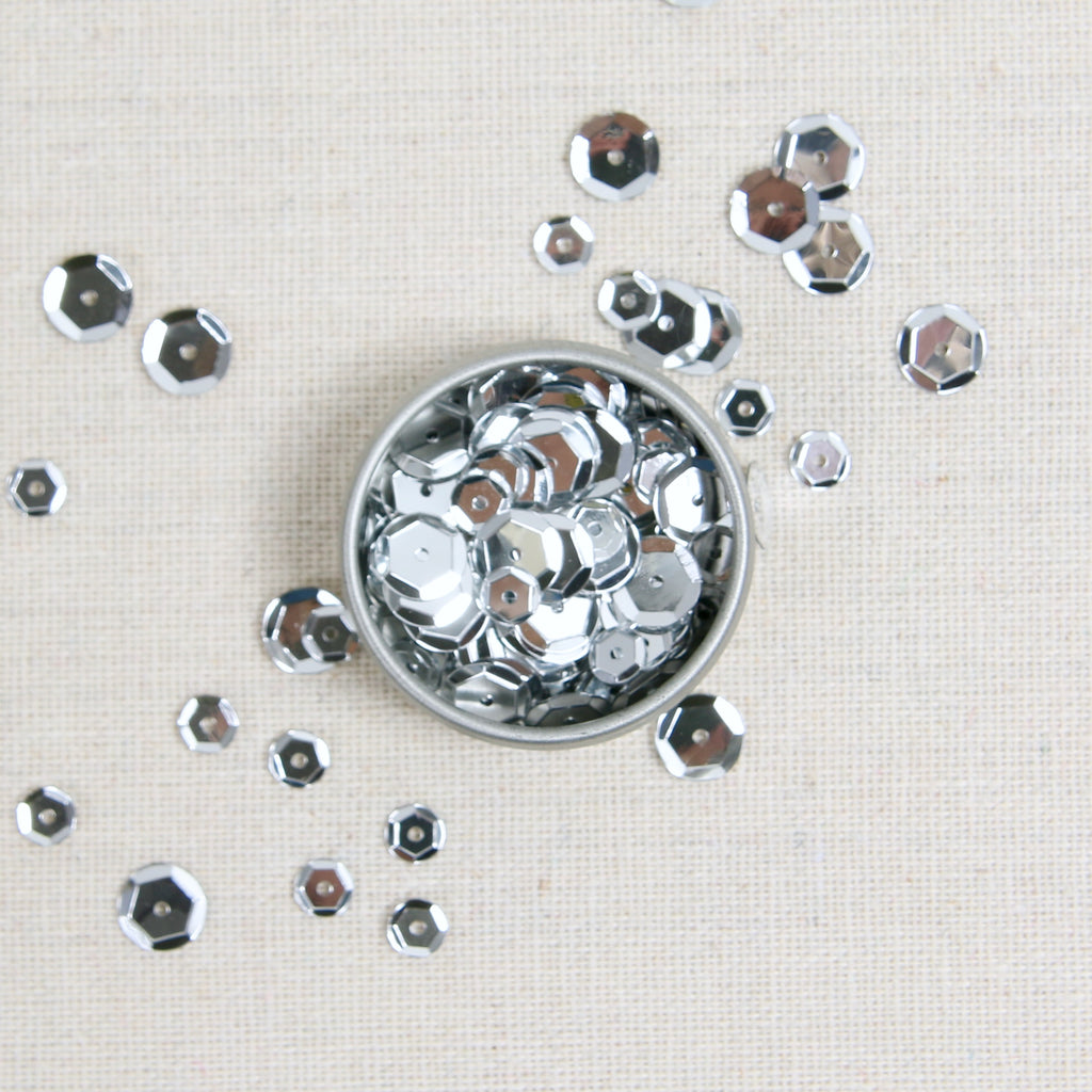 Cupped Sequins, Silver