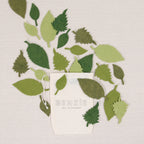 Felt-fetti Green Leaves, die cut shapes