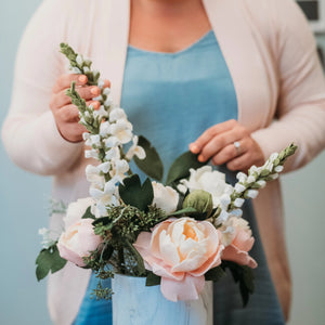 Charm Peony and Snapdragon bouquet, PDF Pattern