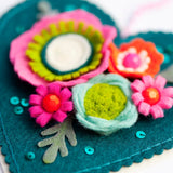 Modern Bouquet Heart DIY Ornament Kit, Blue