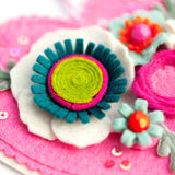 Modern Bouquet Heart DIY Ornament Kit, Pink