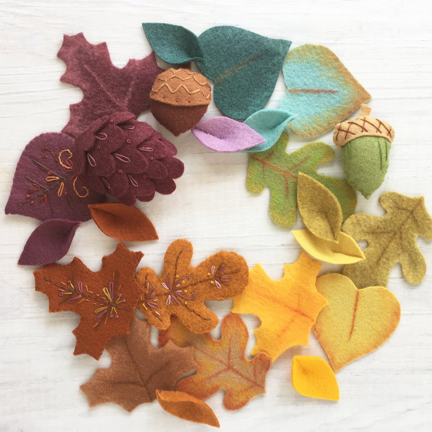Autumn Leaves Felt Pattern