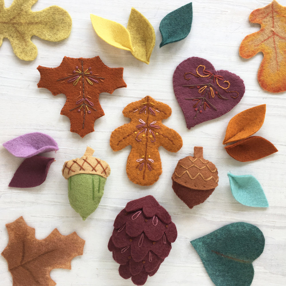 Autumn Leaves Felt Pattern Benzie Design