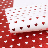 Metallic Red Heart Felt