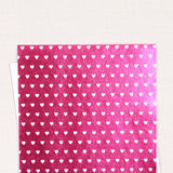 Metallic Magenta Reversed Heart Felt