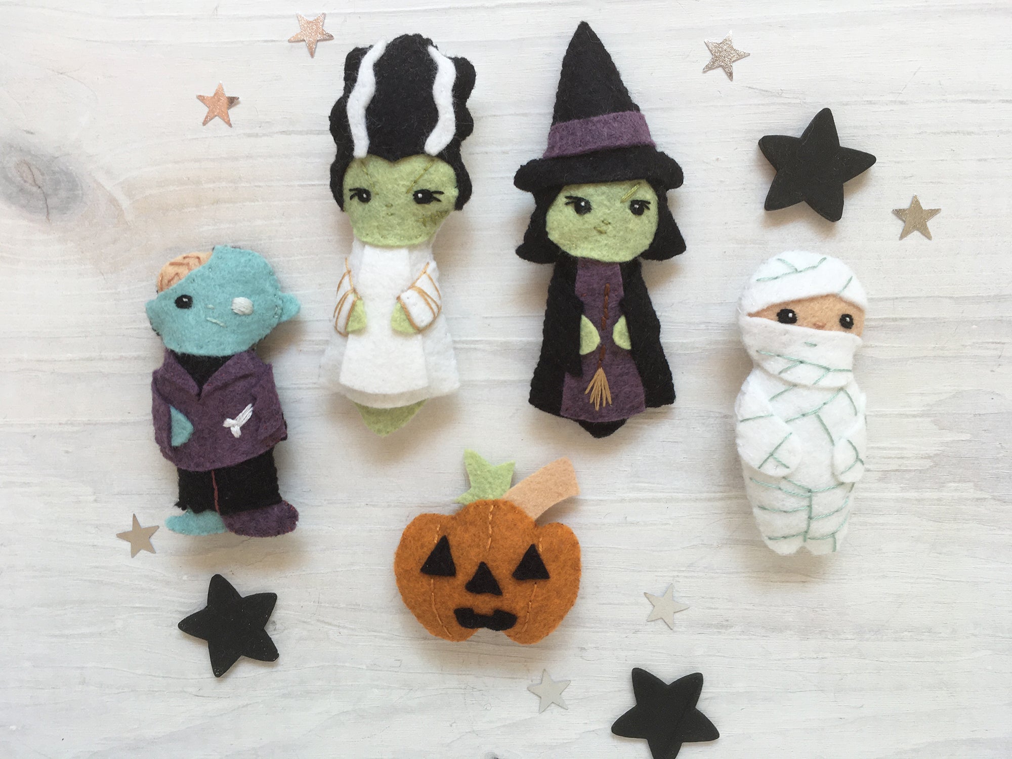 Classic Movie Monsters Felt Pattern