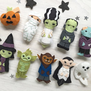 Classic Movie Monsters Felt Pattern