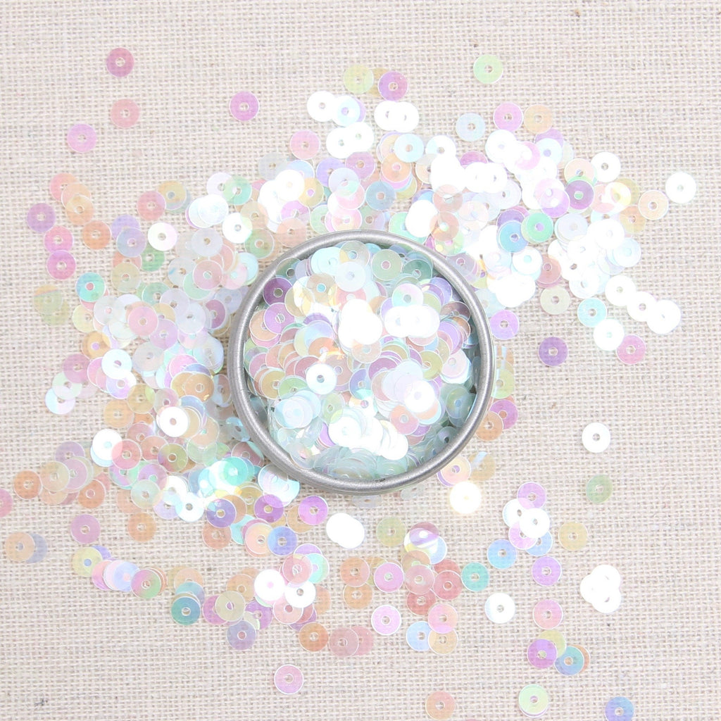 Iridescent Sequins or Beads: Rainbow Iridescent + Moonstone