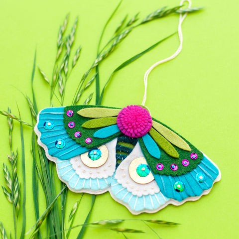 Blue Moth Felt Ornament Kit – Benzie Design
