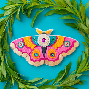 Pink Moth Felt Ornament Kit