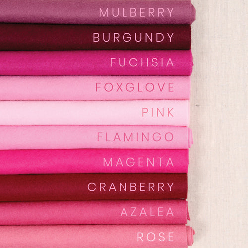 Burgundy Wool Blend Felt